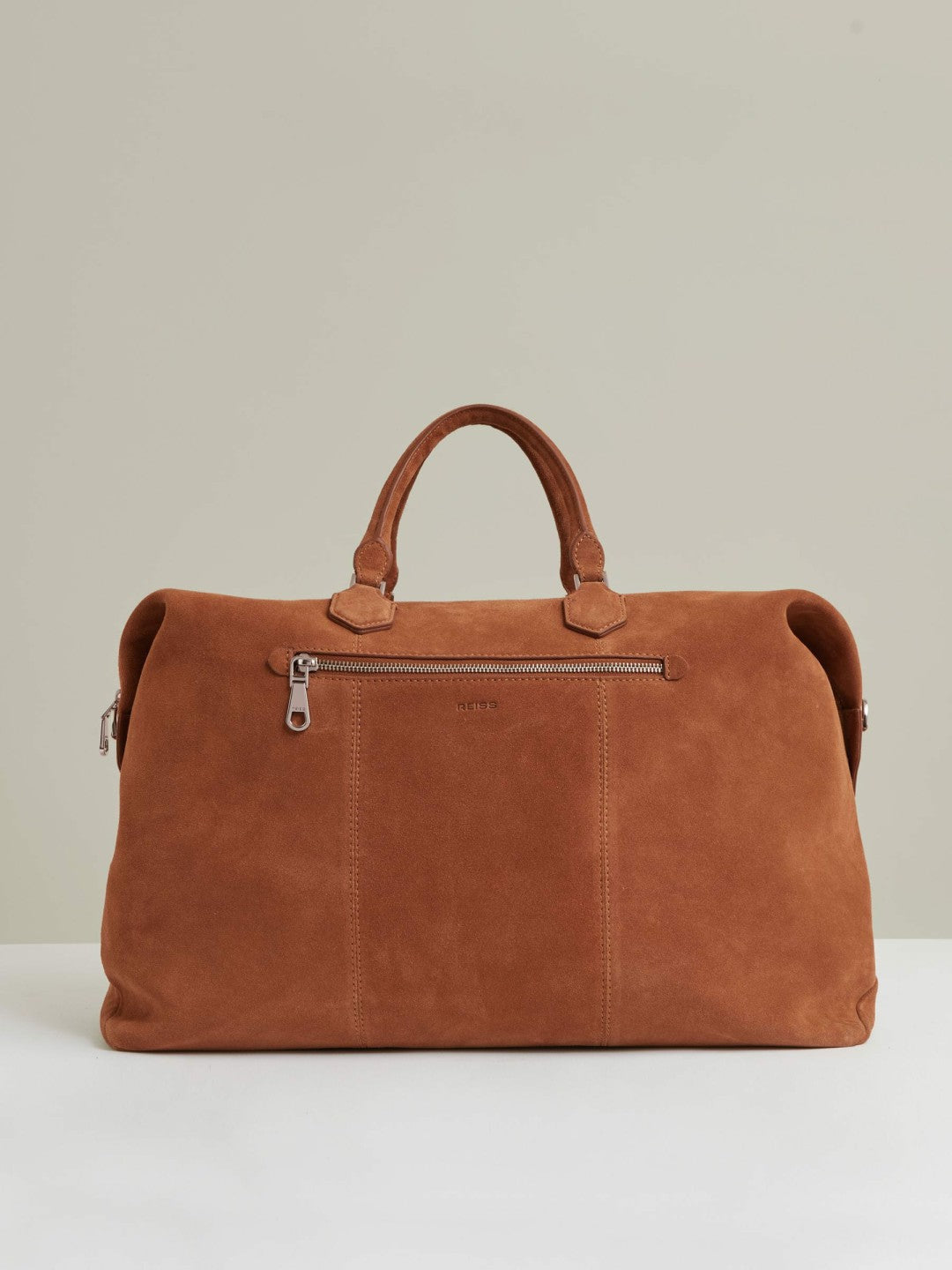 Suede Holdall in Light Tan | Reiss Men Exclusive