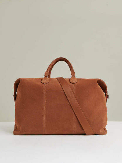 Suede Holdall in Light Tan | Reiss Men Exclusive