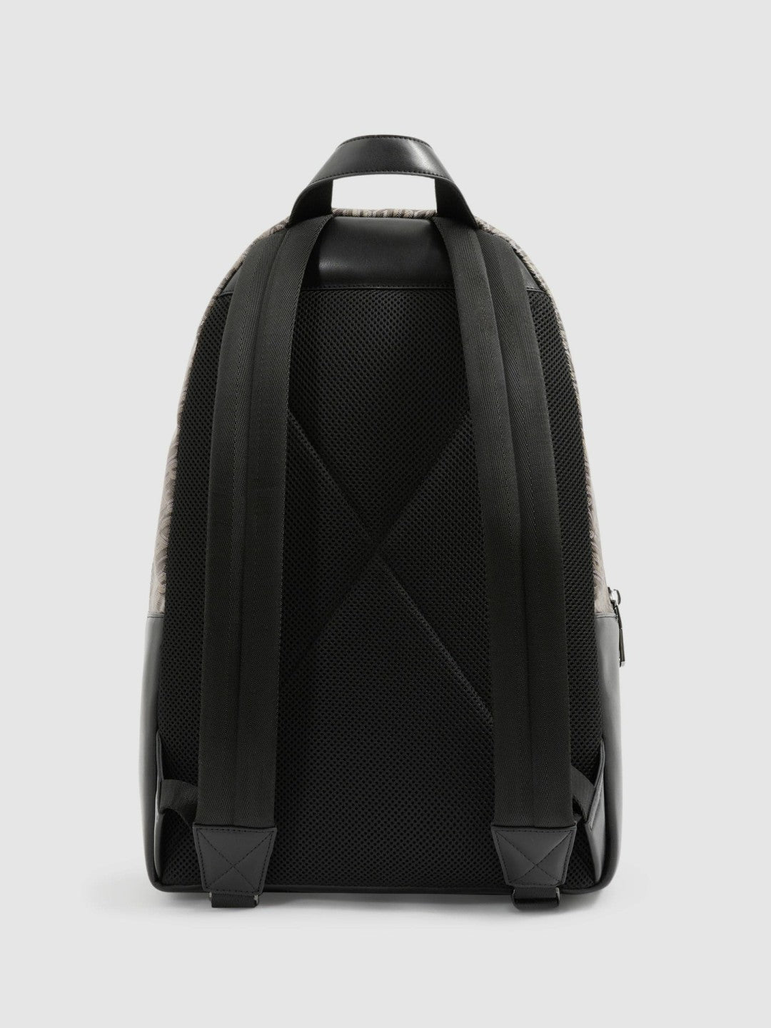 Monogram-Print Coated-Canvas Backpack in Grey Multi | Reiss Men New