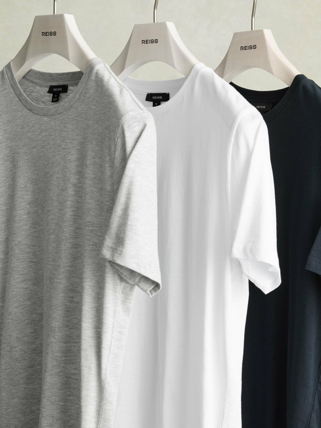 Cotton-Jersey Crew-Neck T-shirts 3 Pack in Multi | Reiss Men Exclusive