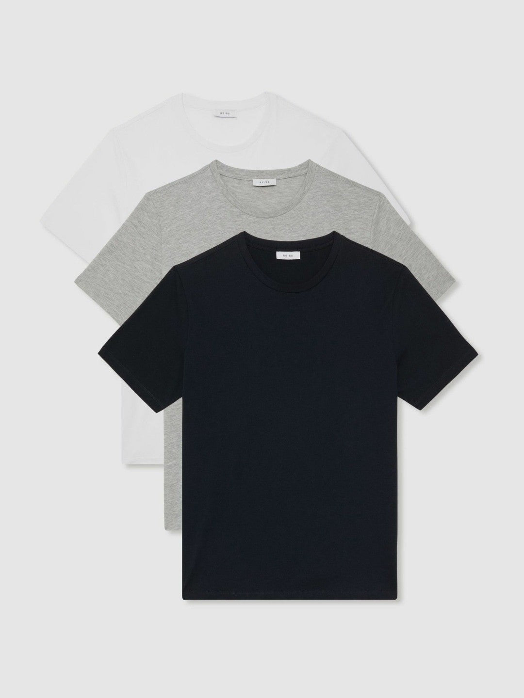 Cotton-Jersey Crew-Neck T-shirts 3 Pack in Multi | Reiss Men Exclusive