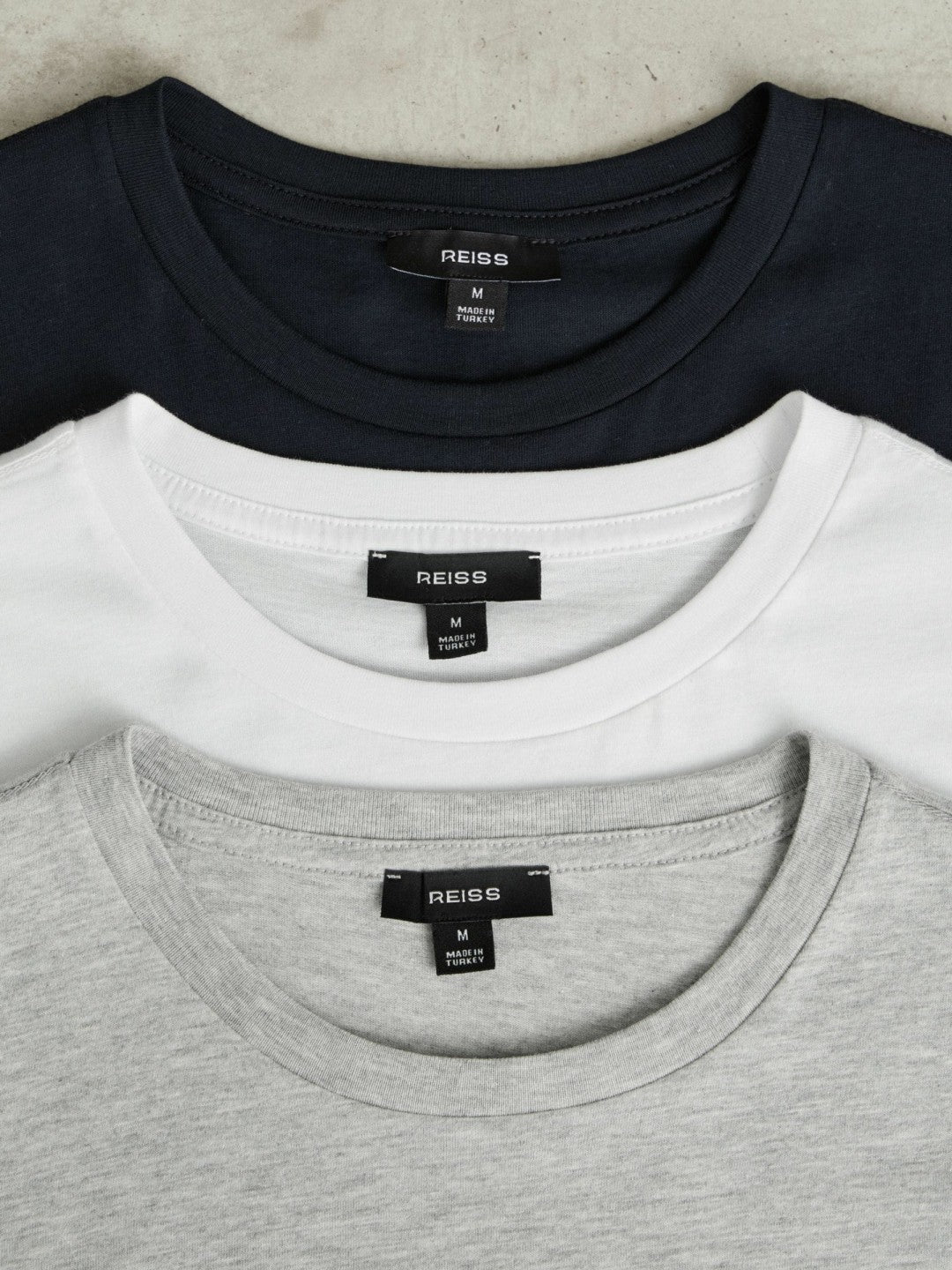 Cotton-Jersey Crew-Neck T-shirts 3 Pack in Multi | Reiss Men Exclusive