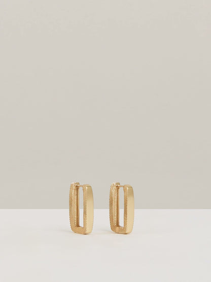 Geometric Hoop Earrings in Gold Tone | Reiss Women New