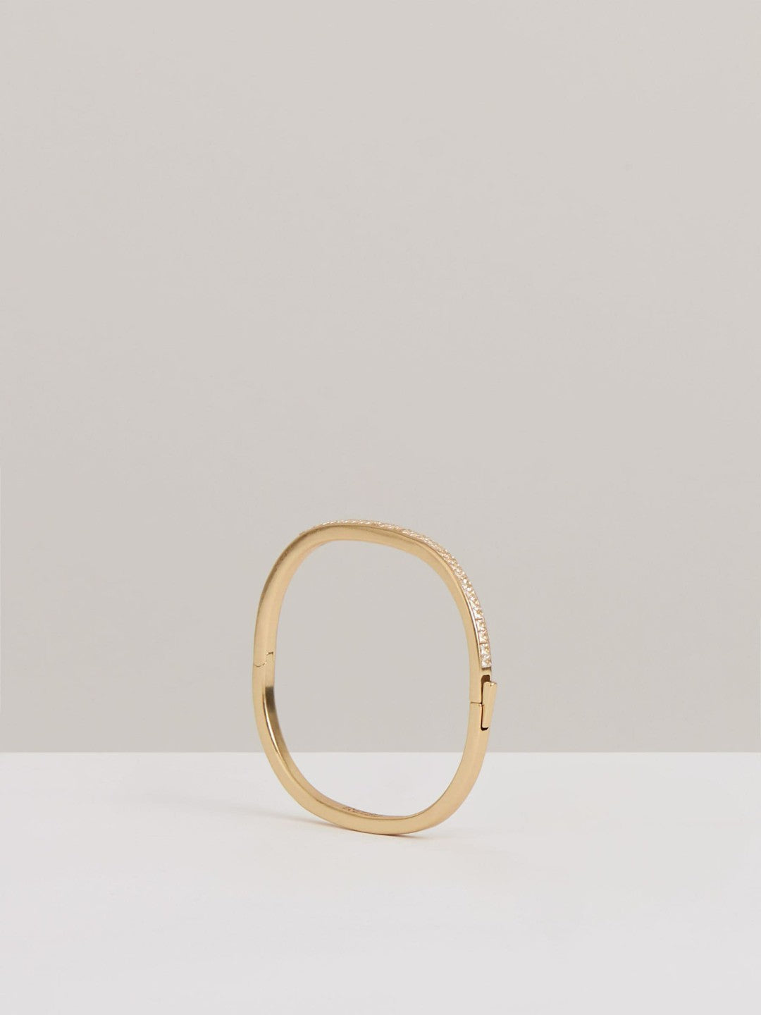 Hinged Crystal Cuff in Gold | Reiss Women Featured