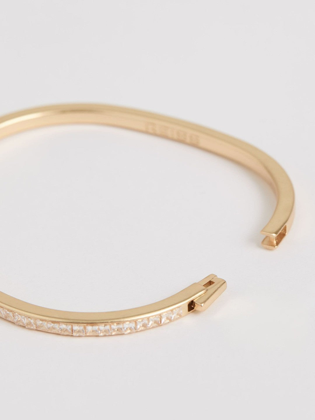 Hinged Crystal Cuff in Gold | Reiss Women Featured