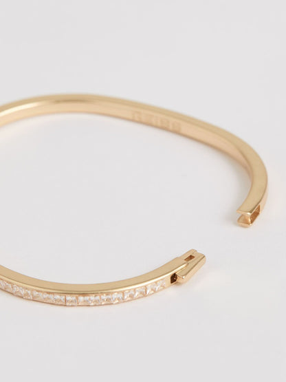 Hinged Crystal Cuff in Gold | Reiss Women Featured