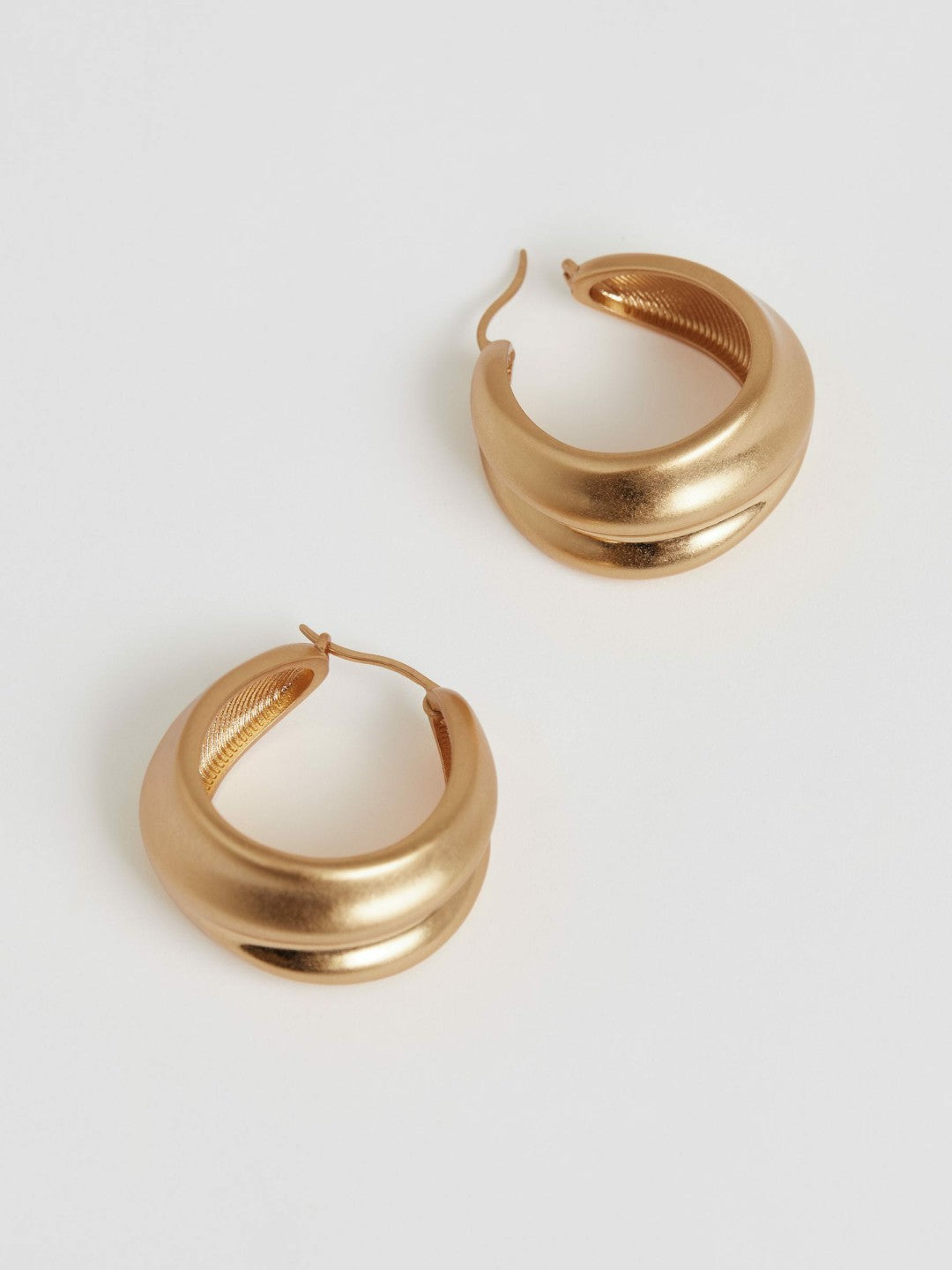 Sculptural Hoop Earrings in Gold Tone | Reiss Women Premium