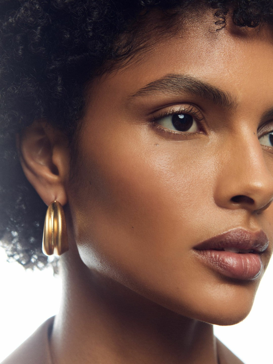 Sculptural Hoop Earrings in Gold Tone | Reiss Women Premium