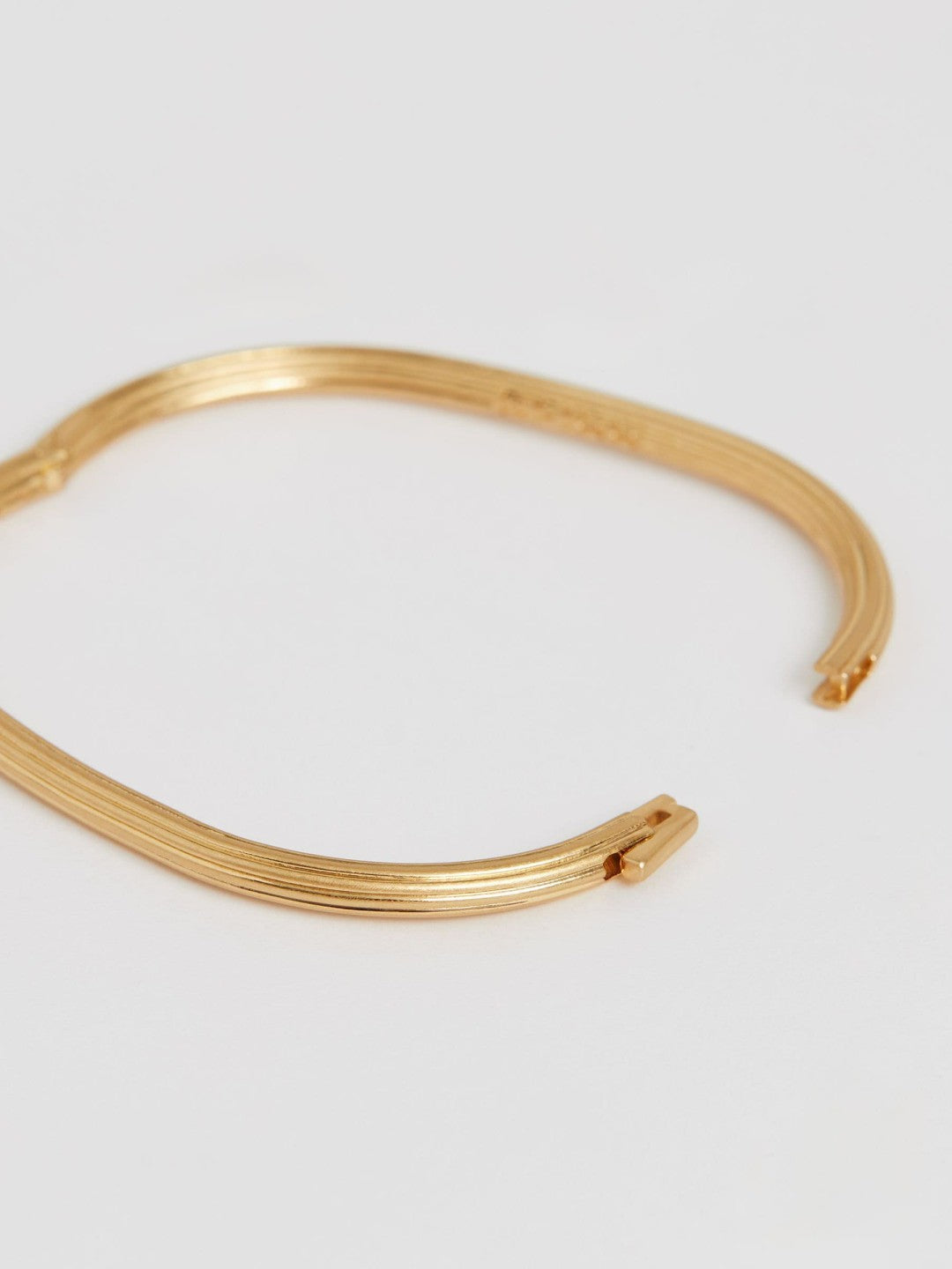 Contour Hinged Cuff in Gold Tone | Reiss Women Best Seller