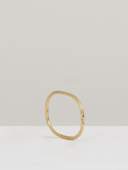 Contour Hinged Cuff in Gold Tone | Reiss Women Best Seller
