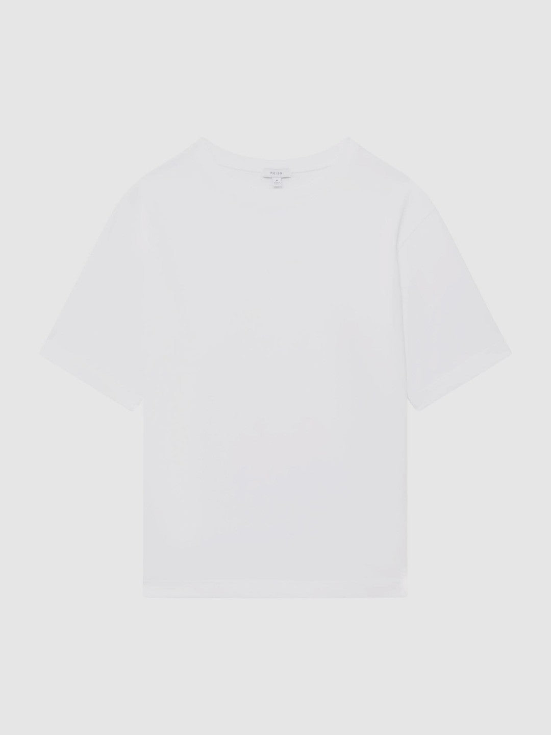 Cotton Garment-Dyed Oversized T-Shirt in White | Reiss Men Exclusive