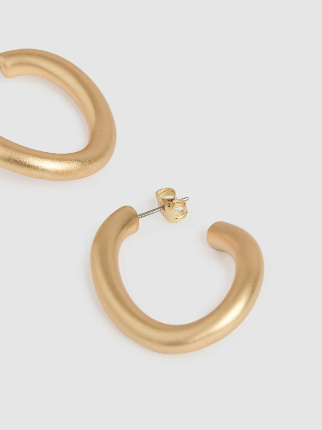 Wave Hoop Earrings in Gold Tone | Reiss Women Exclusive