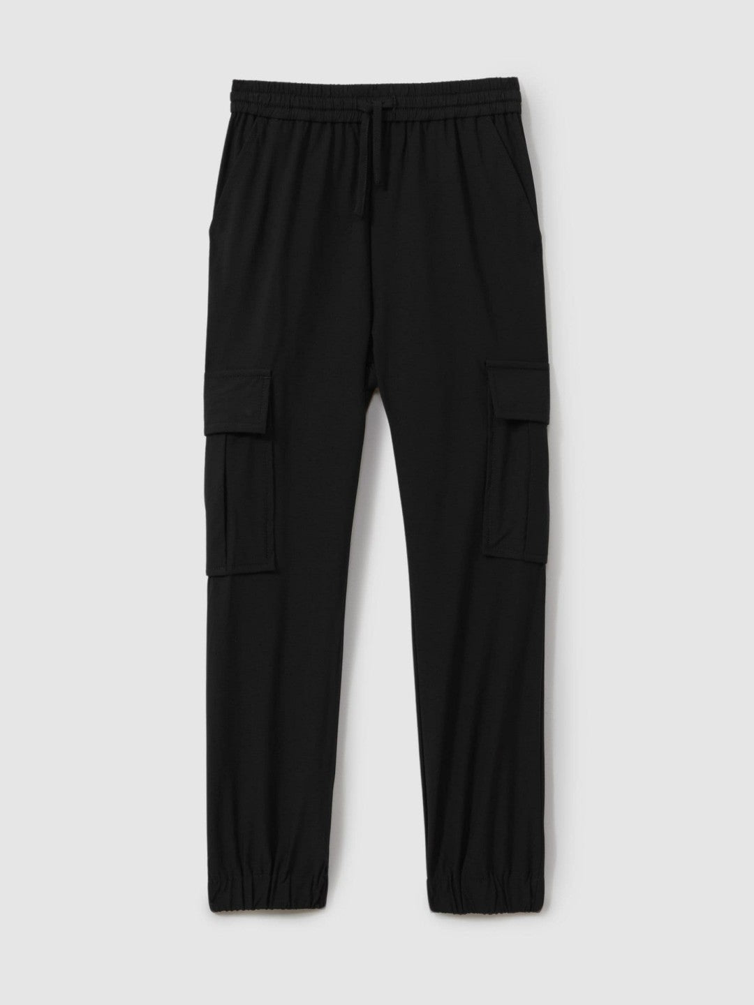 9-14 yrs Technical Drawstring Trousers in Black | Reiss Children & Baby Trending