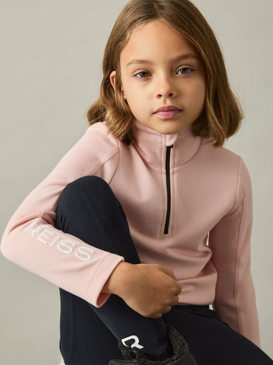 9-13 yrs Funnel-Neck Base-Layer Top in Pink | Reiss Children & Baby Signature