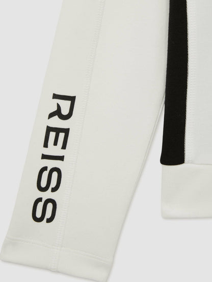13-14 yrs Funnel-Neck Base-Layer Top in White/Black | Reiss Children & Baby New