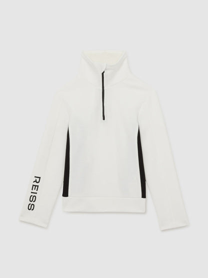 9-13 yrs Funnel-Neck Base-Layer Top in White/Black | Reiss Children & Baby Recommended
