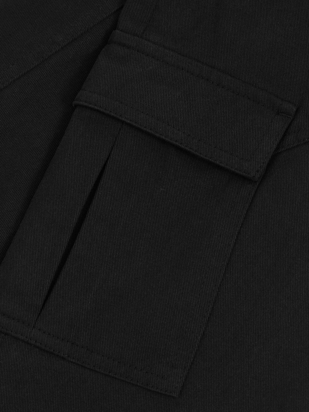 3-9 yrs 100% Cotton Straight Leg Cargo Trousers in Black | Reiss Children & Baby Best Seller
