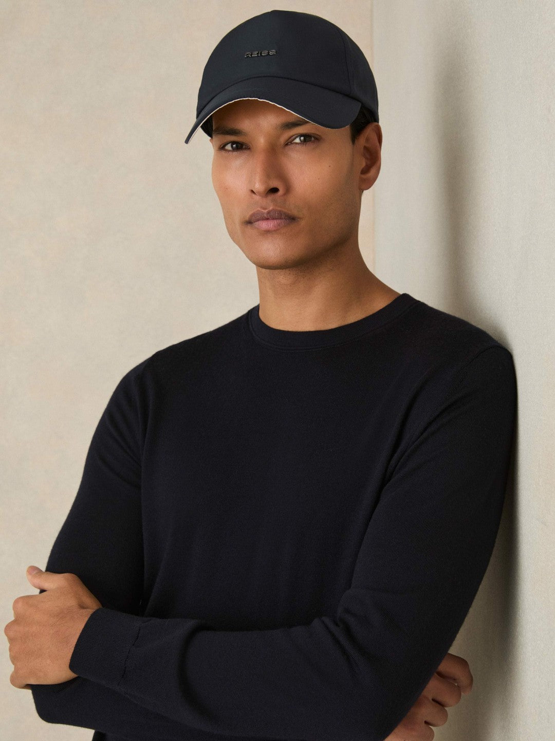 Logo Lettering Baseball Cap in Navy | Reiss Men New