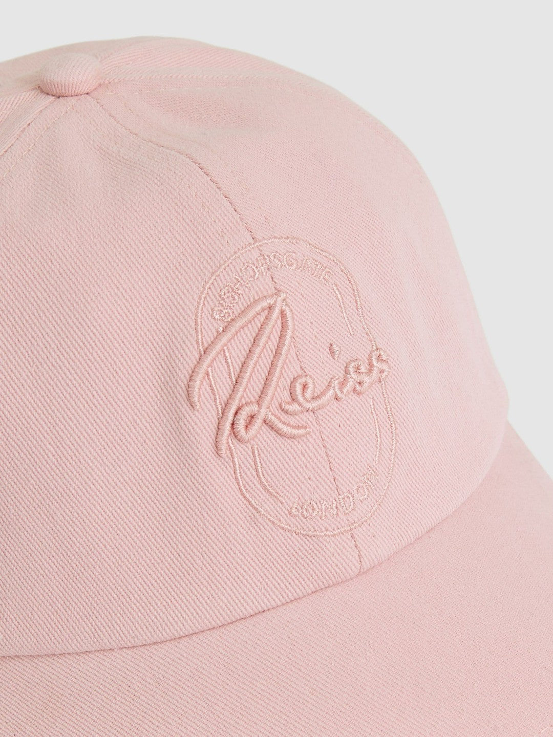 Cotton Logo-Embroidered Baseball Cap in Washed Pink | Reiss Men Best Seller