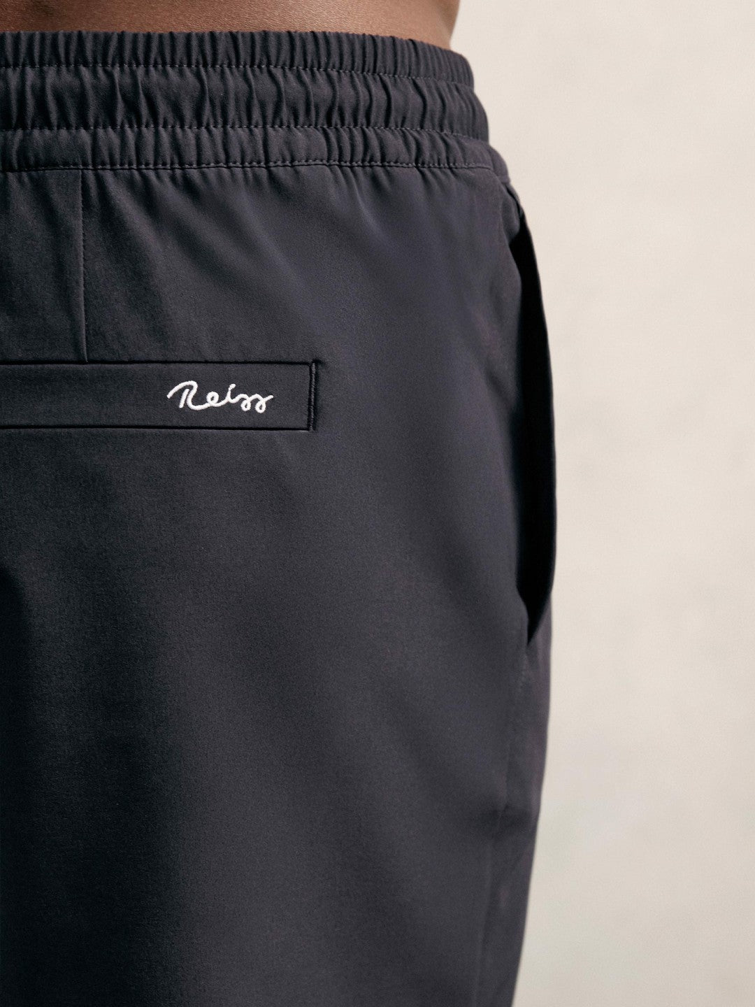 Drawstring Swim Shorts in Navy | Reiss Men Featured