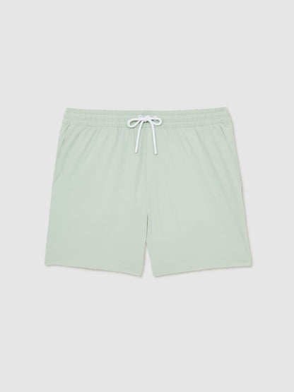 Drawstring Swim Shorts in Mint Green | Reiss Men New