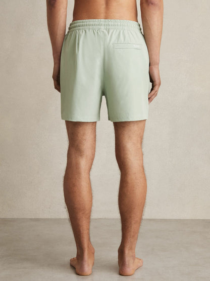 Drawstring Swim Shorts in Mint Green | Reiss Men New