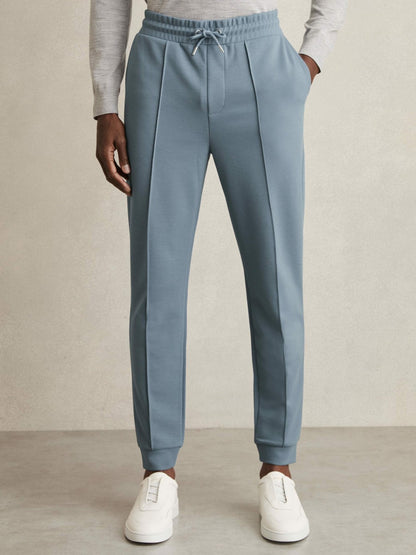 Drawstring Jersey Joggers in Airforce Blue | Reiss Men Best Seller