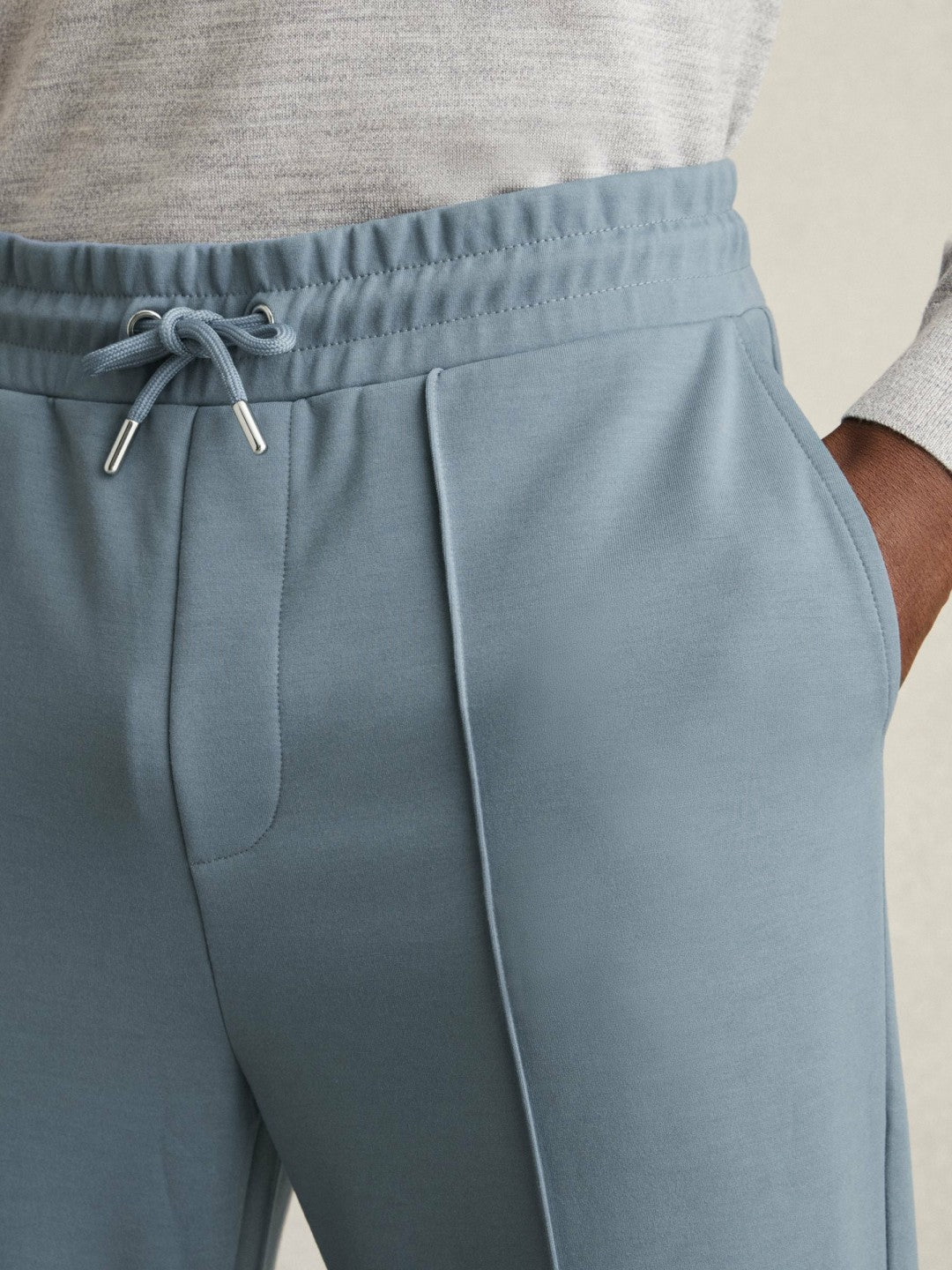 Drawstring Jersey Joggers in Airforce Blue | Reiss Men Best Seller