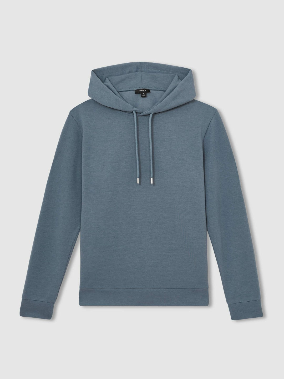 Interlock Jersey Drawstring Hoodie in Airforce Blue | Reiss Men Best Seller