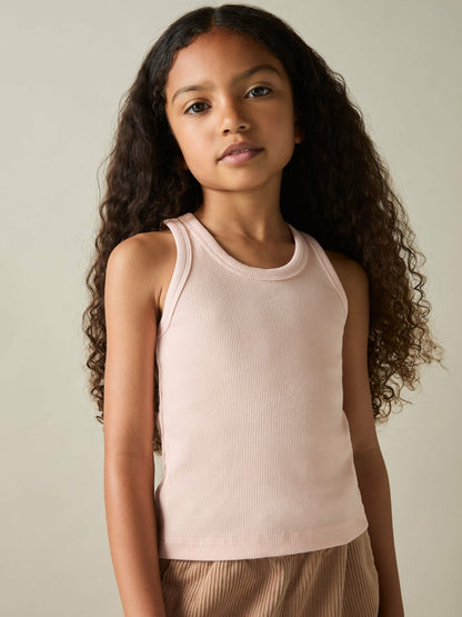9-13 yrs Stretch-Cotton Ribbed Vest 3 Pack in Multicolour | Reiss Children & Baby New