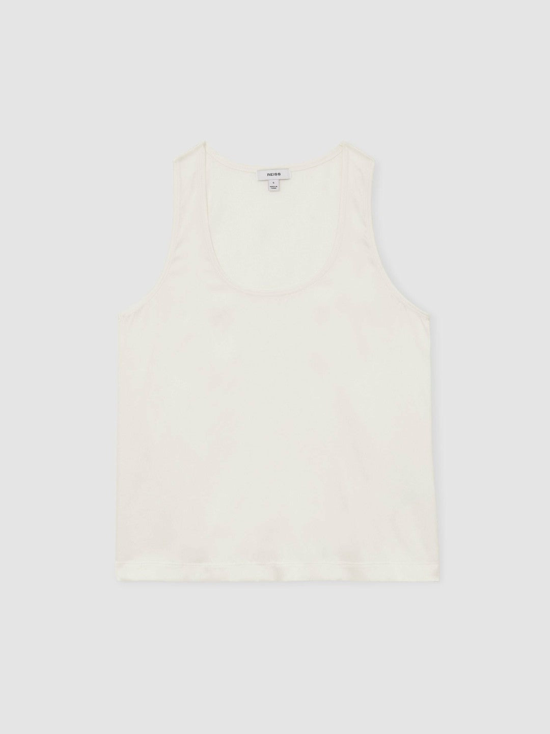 Silk-Front Cami Top in White | Reiss Women Signature