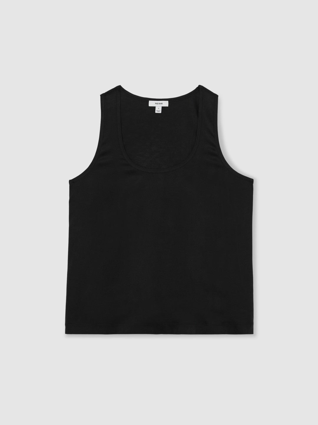 Silk-Front Cami Top in Black | Reiss Women New