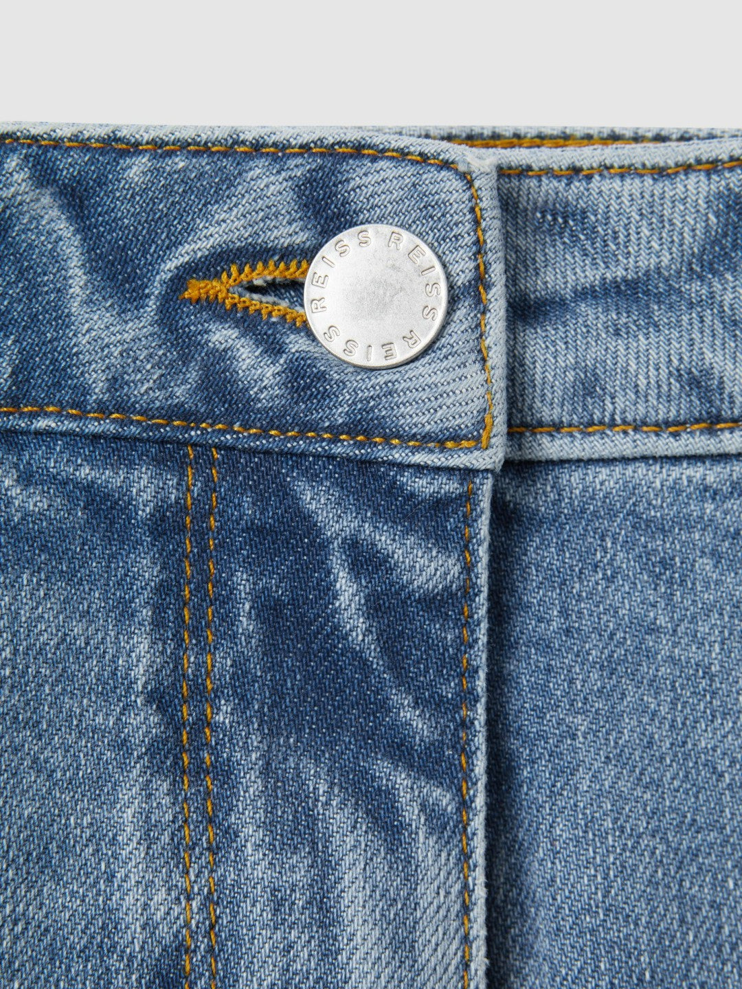 Petite Mid-Rise Straight-Leg Jeans in Light Blue | Reiss Women Recommended