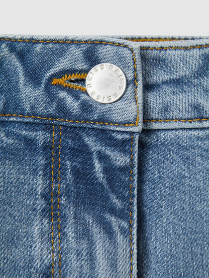 Petite Mid-Rise Straight-Leg Jeans in Light Blue | Reiss Women Recommended