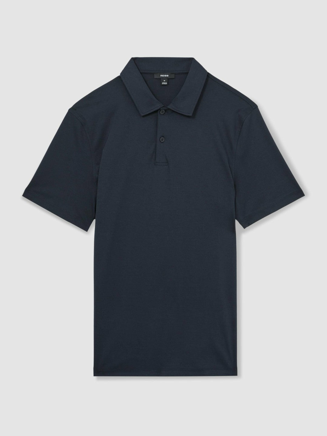 Cotton Short-Sleeve Polo Shirt in Navy | Reiss Men Recommended