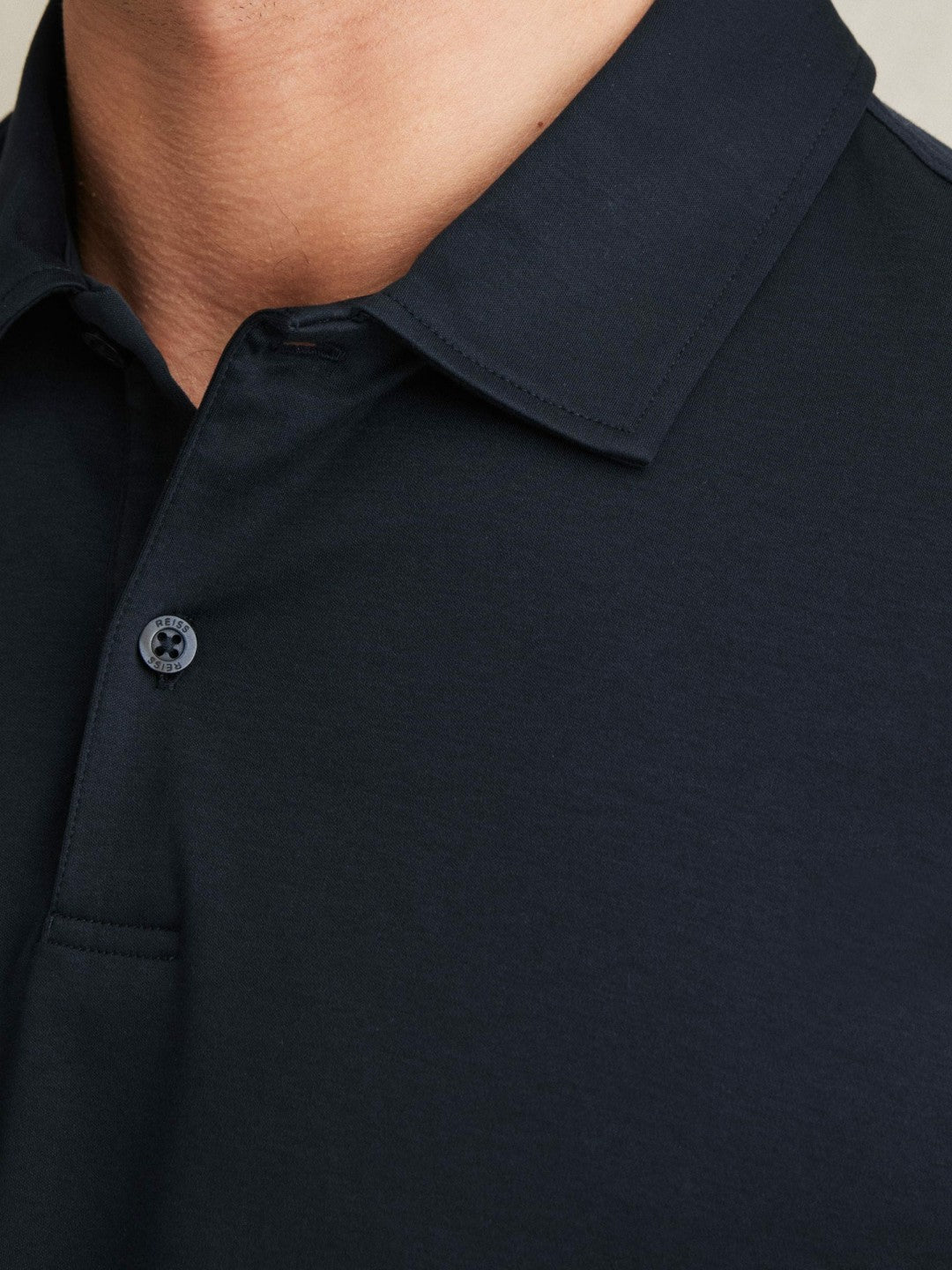 Cotton Short-Sleeve Polo Shirt in Navy | Reiss Men Recommended