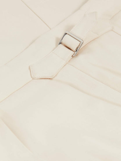 Cotton-Blend Tapered Trousers in Stone | Reiss Men Best Seller