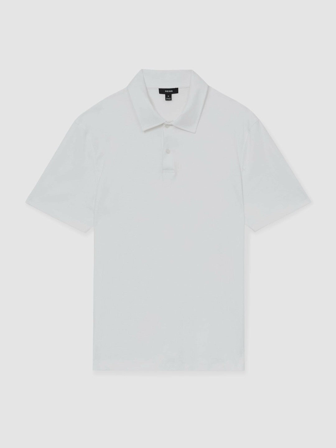 Cotton Short-Sleeve Polo Shirt in White | Reiss Men Trending