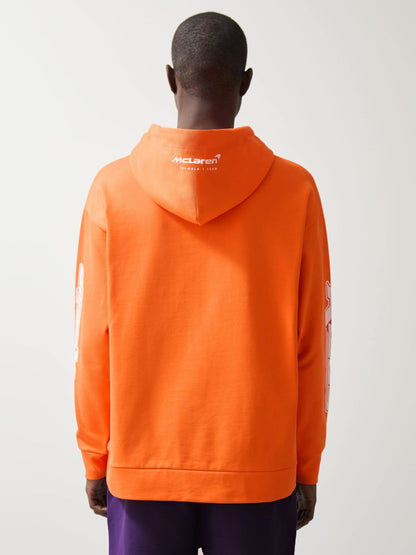 McLaren F1 Team Oversize Toggle Hoodie Unisex Fit in Papaya Orange | Reiss Men Trending