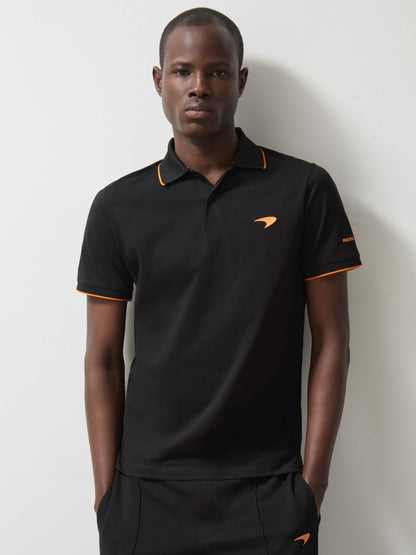 McLaren F1 Team Cotton Polo Shirt in Black | Reiss Men Exclusive