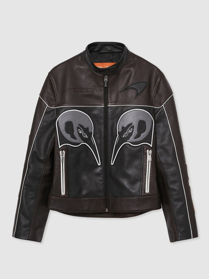McLaren F1 Team Leather Biker Jacket in Black | Reiss Men Popular