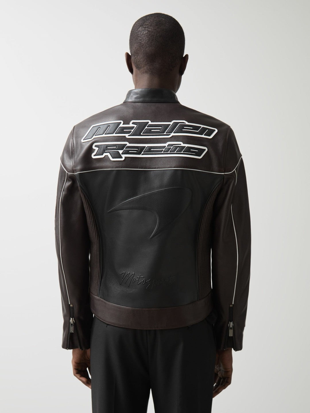 McLaren F1 Team Leather Biker Jacket in Black | Reiss Men Popular