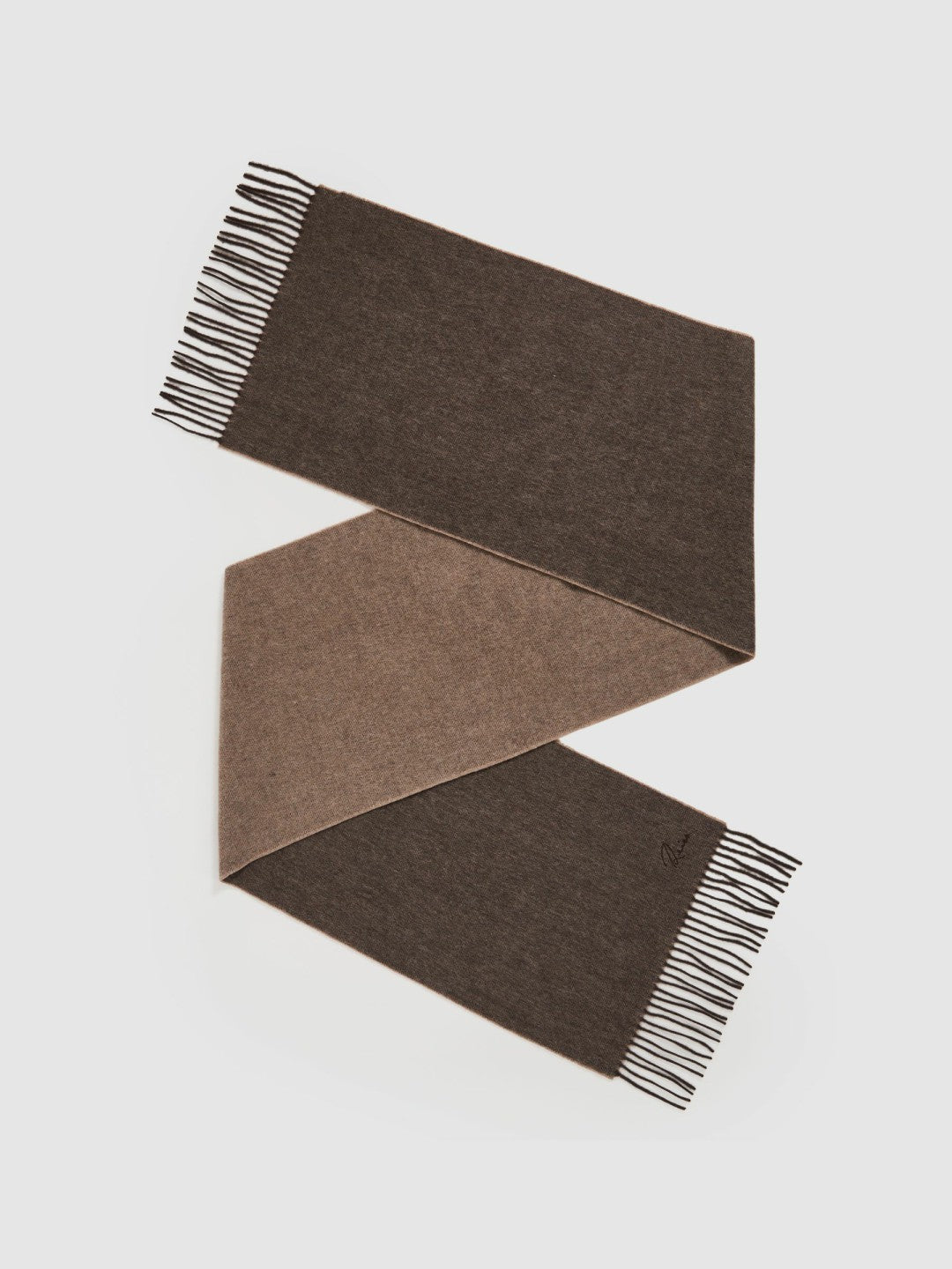 Wool and Cashmere Scarf in Taupe | Reiss Men Featured