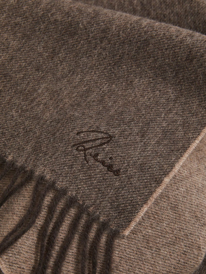 Wool and Cashmere Scarf in Taupe | Reiss Men Featured