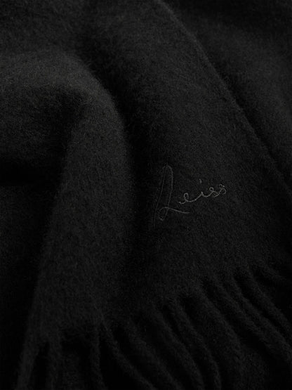 Wool and Cashmere Scarf in Black | Reiss Men Featured