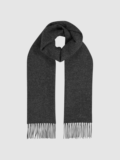 Wool and Cashmere Scarf in Charcoal | Reiss Men Popular