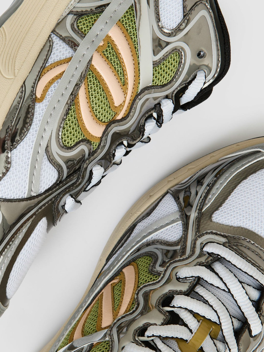 Overlay Logo Running Trainers in Gunmetal/Black | Reiss Men Popular