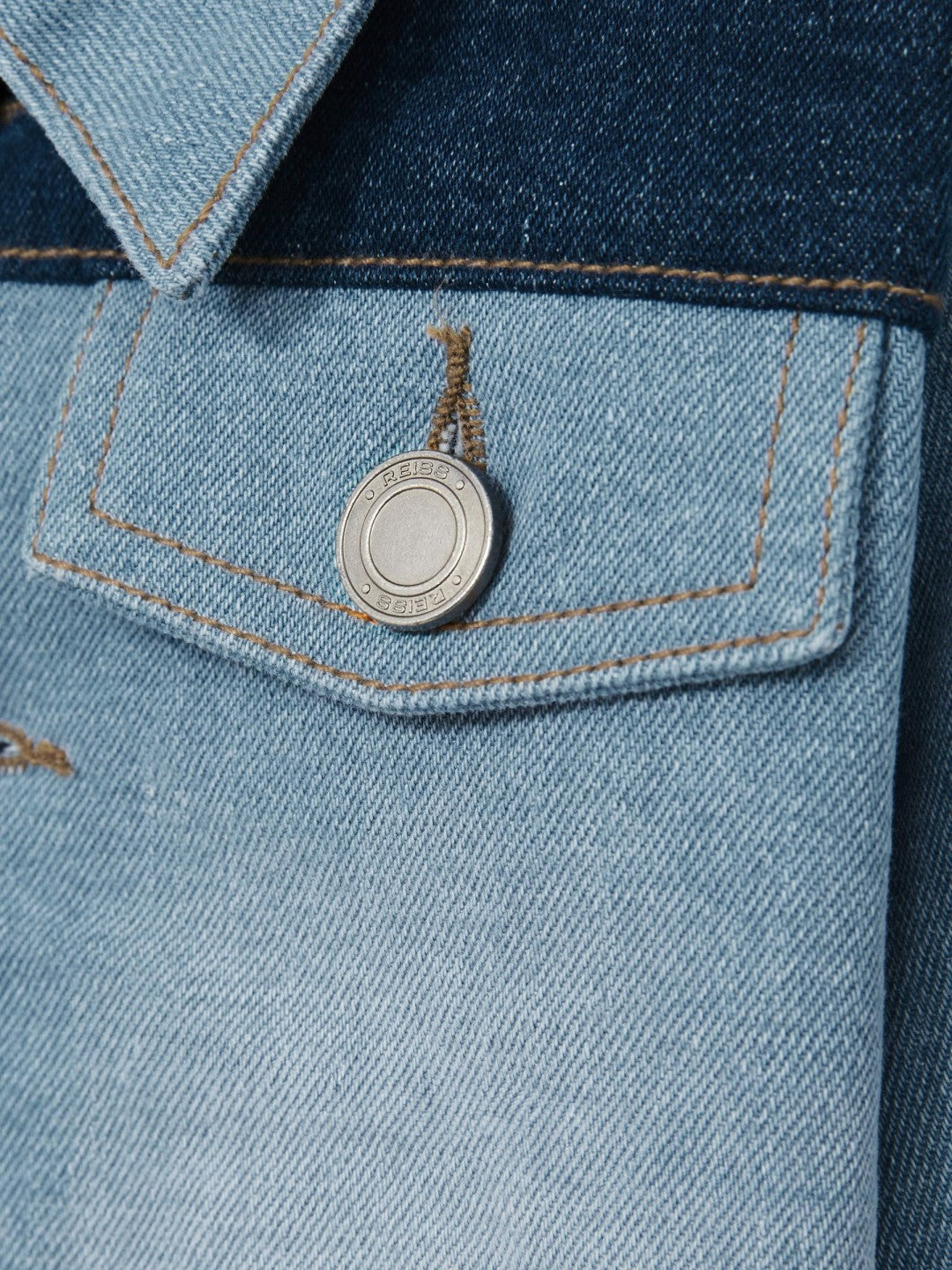 4-9 yrs Patchwork Two-Tone Denim Jacket in Blue | Reiss Children & Baby Trending