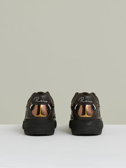 Overlay Logo Running Trainers in Electric Brown | Reiss Men Recommended