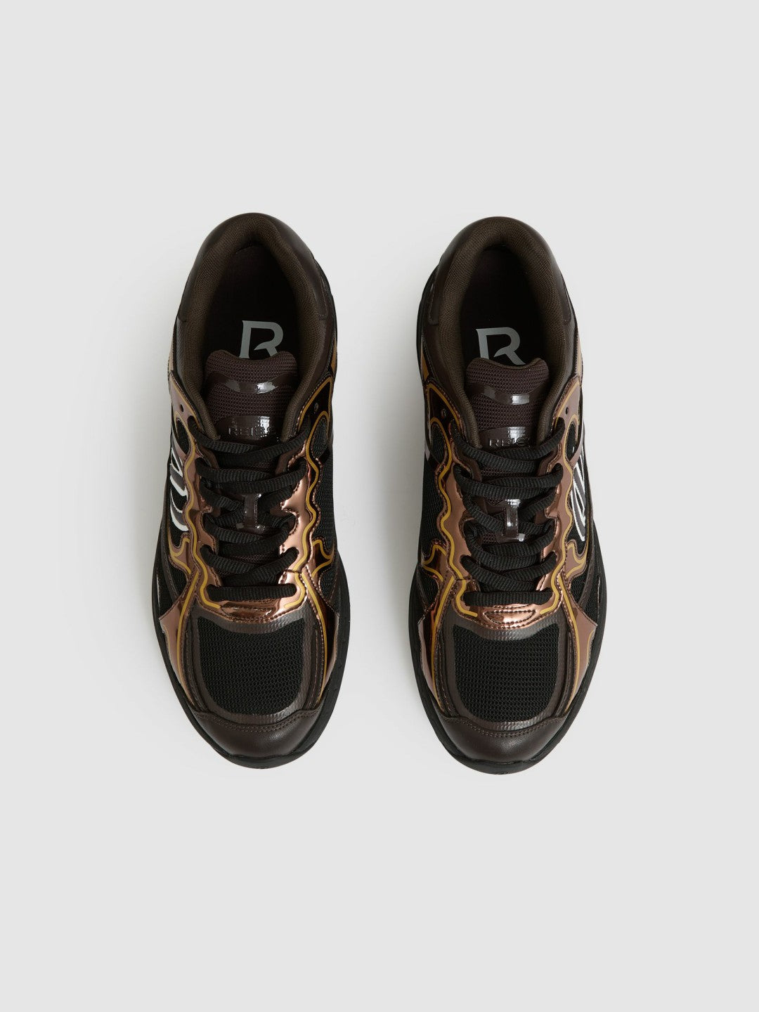 Overlay Logo Running Trainers in Electric Brown | Reiss Men Recommended